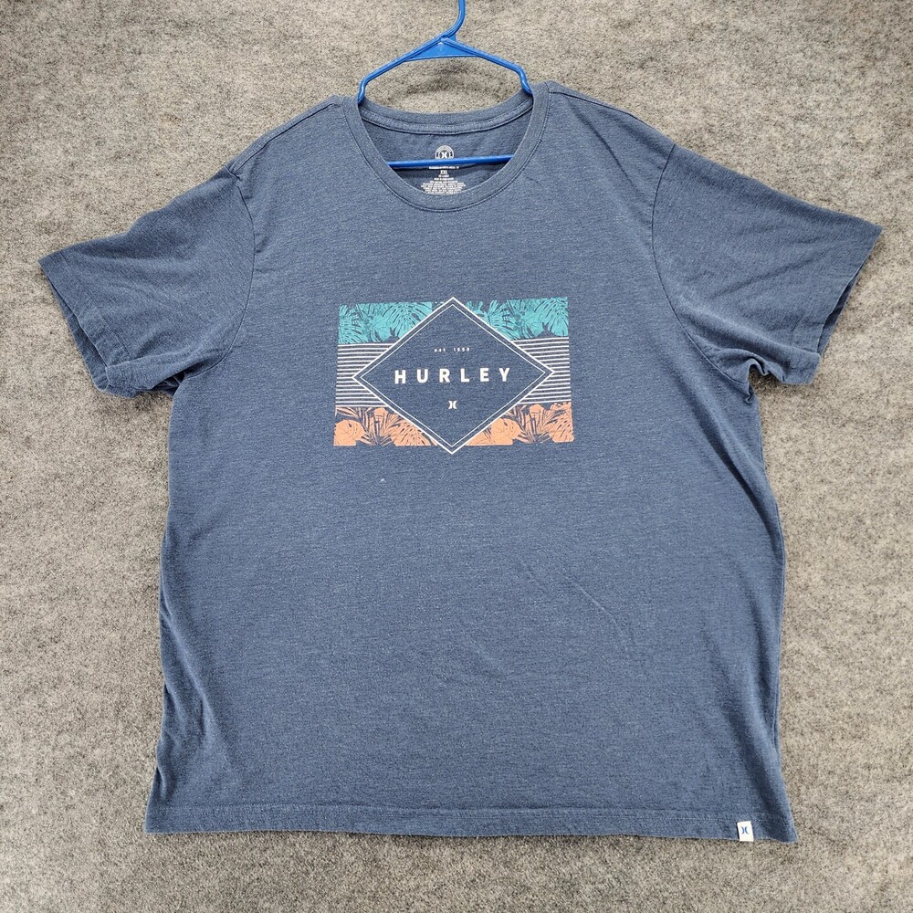 Hurley Shirt Mens XXL Short Sleeve Blue